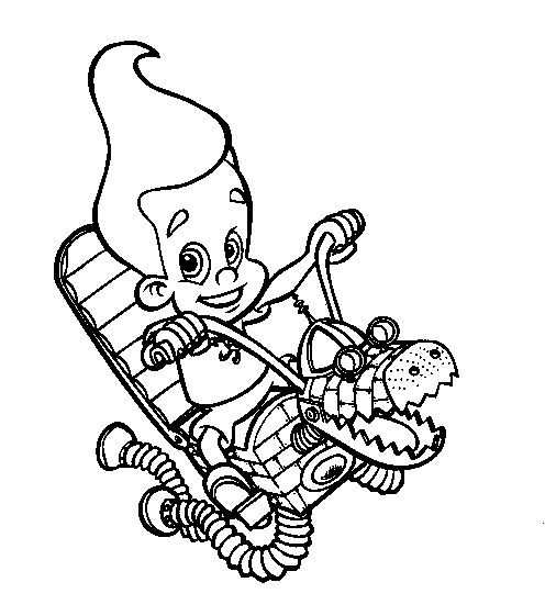 Plansa de colorat cu Jimmy Neutron 19 11